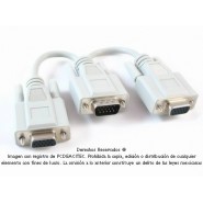 Cable Y, VGA/SVGA,  HD15 macho a 2 x HD15 hembra